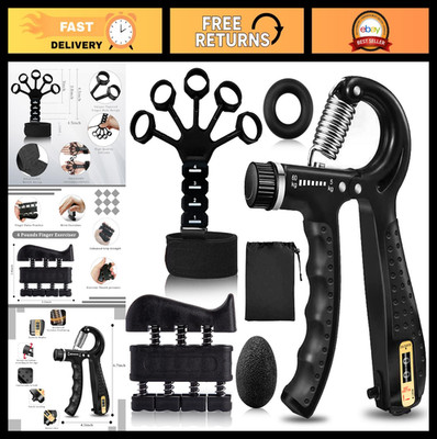 5-Pack Grip Trainers Set - Forearm Strengtheners, Finger Trainers & Hand Gripper