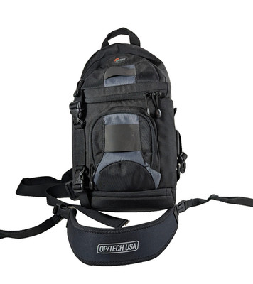 Lowepro Camera Slingshot 100 AW Bag and an OP/TECH USA camera strap