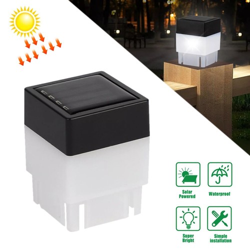 1X Solar Pillar Lamp Waterproof Outdoor Post Cap Light LED Fence Street Lighting - Foto 13 di 26