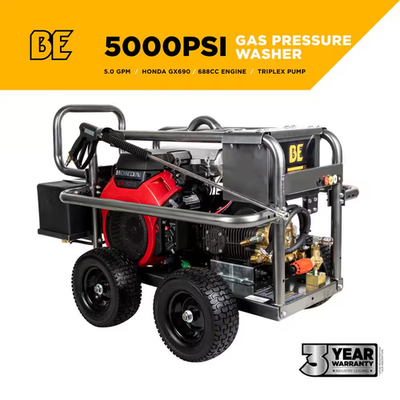 #ad 5000 PSI 5.0 GPM Cold Water Gas Pressure Washer Honda GX690 Engine $6300.04