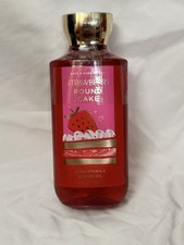 Bath  Body Works Strawberry Pound Cake Shower Gel Body Wash 10oz New Sealed