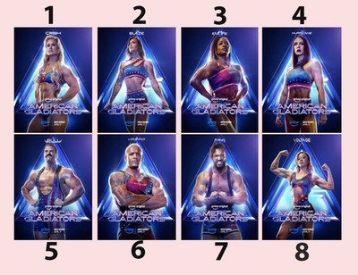 American Gladiators Prime Series Poster Collection Action Sports TV Show Wall Ar