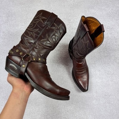 Sendra Biker Cowboy Western Leather Boots 4672 Size 41 26cm