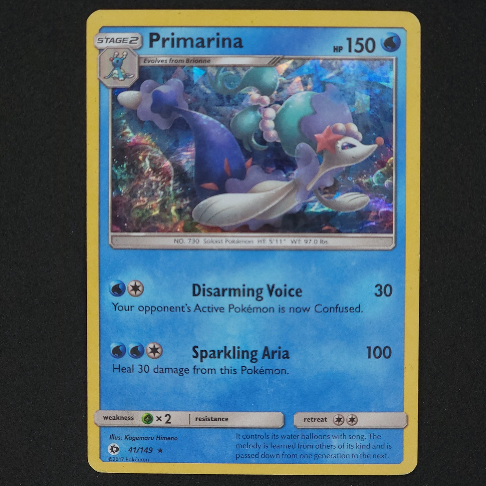 Primarina (Cracked Ice Holo) (041/149) Deck Exclusives - MP Holofoil