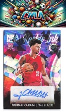 2023-24 Hoops Premium Stock #RI-CAM Toumani Camara Rookie Ink Ice Prizm Auto