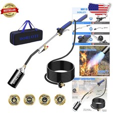 High Output Propane Weed Torch 3600F Turbo Trigger 10FT Hose Garden Roofing Kit