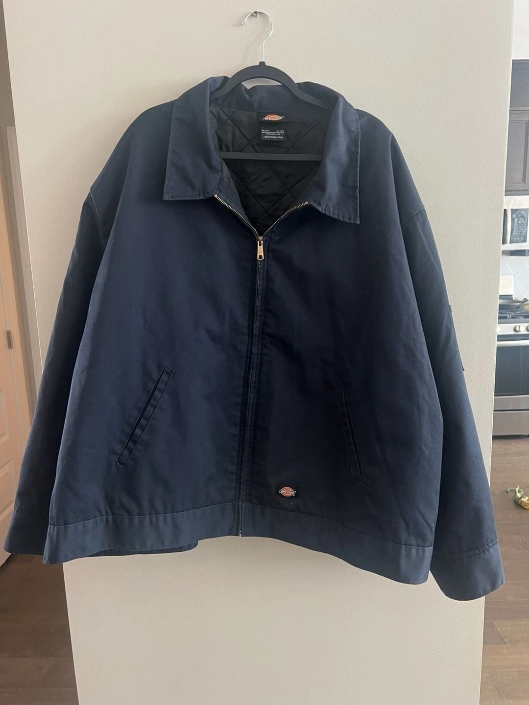 Dickies Eisenhower Jacket Size 5XLR Navy Blue Quilted Lined Workwear - product detail image 1