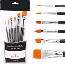 Face Paint Brush Set, 6pcs Artist Brushes for Body Face Painting,Acrylic Paintin