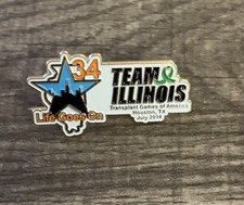Team Illinois- Transplant Games Of America- Houston Texas 2014 Pin