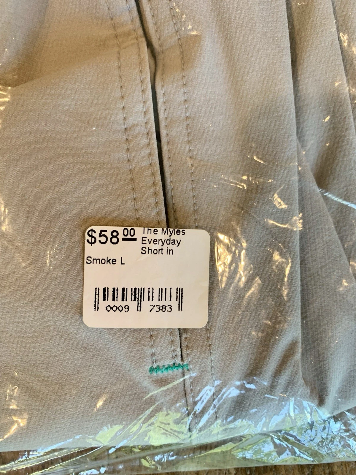 🔥MYLES APPAREL Everyday Short🔥Men LARGE 7" Inseam OG Style🔥Grey Smoke New NWT