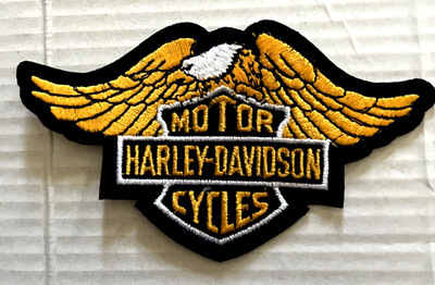 Harley Davidson HD Bar & Shield Bar Eagle Wings Brown Black 5   X 2 3/4  New