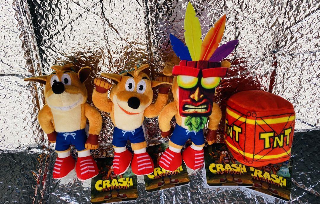 Crash Bandicoot Peluche Juguete Lote de 4 Bolas Cadena Namco Limited Anime Pe...