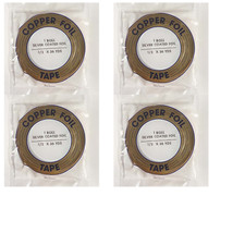 4 Pack Edco 1/2" Silver Coated Copper Foil Remarkable Resistance 1 Mil