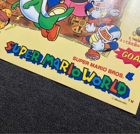 Nintendo SFC Super Famicom Super Mario World Poster Size B2 Used from Japan