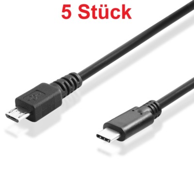 2.0 USB Kabel Adapter B Micro auf USB-C Anschluss Stecker Datenkabel Ladekabel