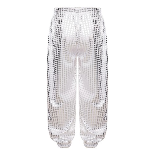 Kids Girls Pants Long Sweatpants Party Trousers Jazz Bottoms Disco Dancewear - Picture 6 of 19