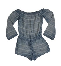 Women's CLOTH  STONE Small Romper Chambray Blue Anthropologie