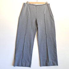 EVERLANE The Dream Trouser Wide Leg Gray Pants Womens Large High Waist Seam