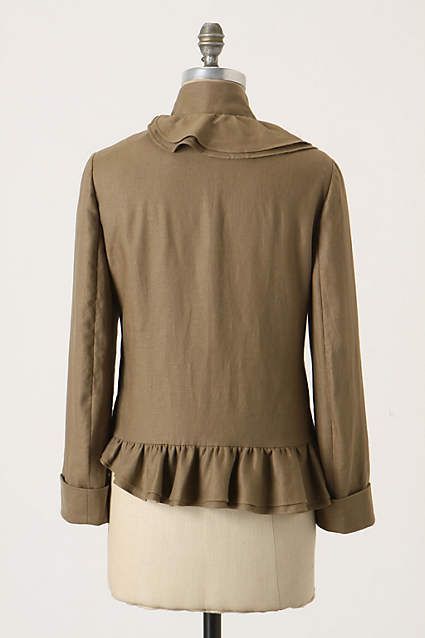 Anthropologie Jacket 2 RUFFIAN MISE SCENE Coat WELL WISHER Ruffle Linen ...