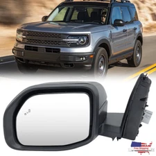 Side View Power Mirror Heated Textured Left Side For 2021-2024 Ford Bronco Sport