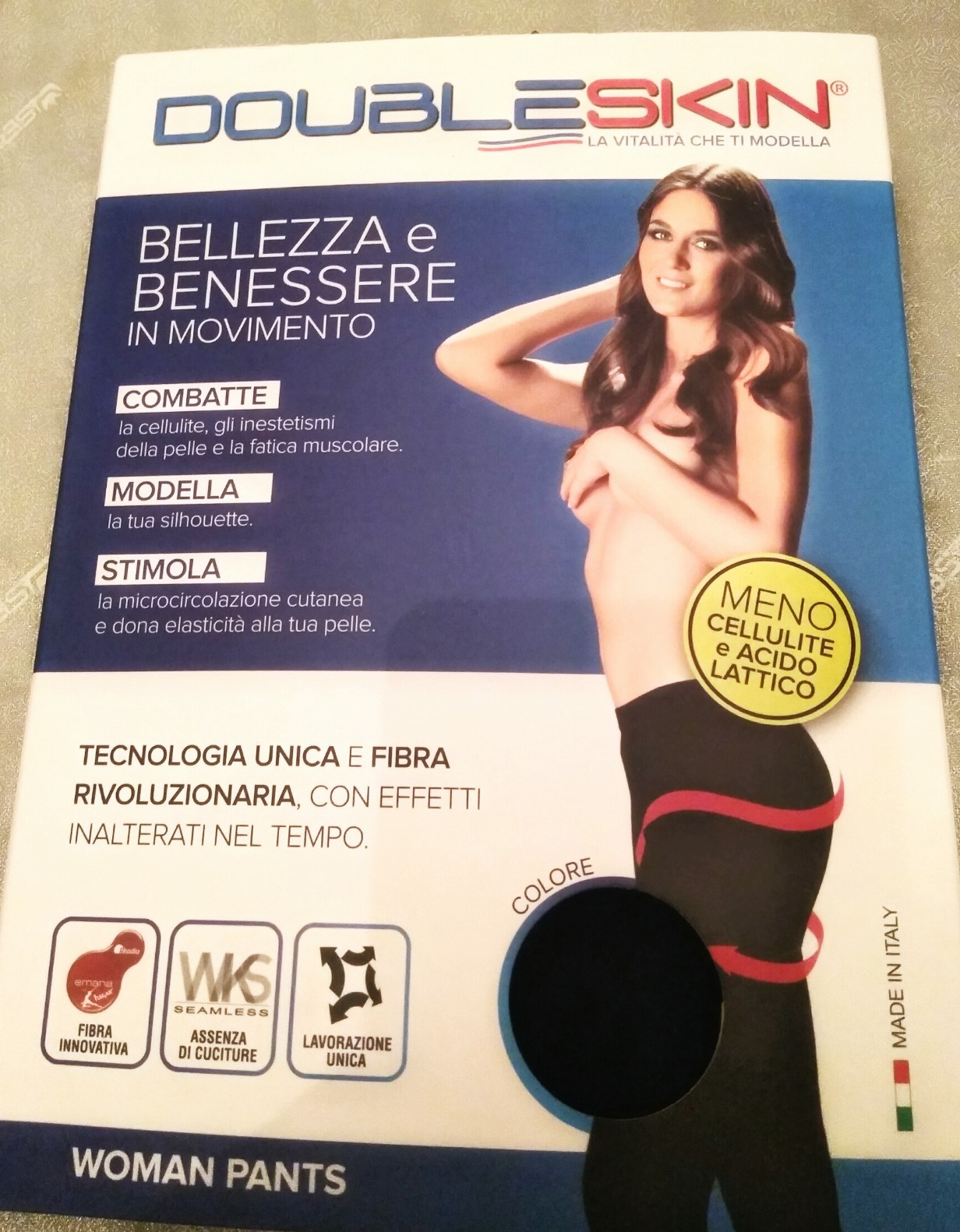 ALTRA Leggings capri sportivo snellente Anticellulite con Emana DoubleSkin TG L Nero