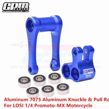 GPM Aluminum 7075 Aluminum Knuckle & Pull Rod For LOSI 1/4 Promoto-MX Motorcycle