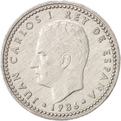 [#413811] Münze, Spanien, Juan Carlos I, Peseta, 1986, VZ+, Aluminium, KM:821 - Bild 1 von 2