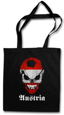 CLASSIC FOOTBALL SOCCER AUSTRIA SKULL SHOPPER SHOPPING BAG Hooligan Österreich