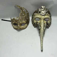 Venetian Carnival Zanni Long Nose & Goddess Masquerade Ball Mardi Gras Masks