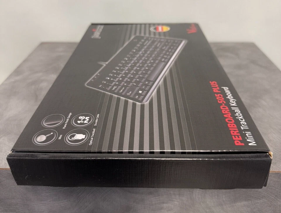 Perixx PERIBOARD-505H Wired Mini Keyboard with Built-in Trackball (NEW) - Image 3 of 3