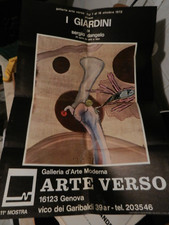 SCAT3) GENOVA GALLERIA D'ARTE MODERNA 1972 ESPONE ARTISTA SERGIO D'ANGELO LOCAND