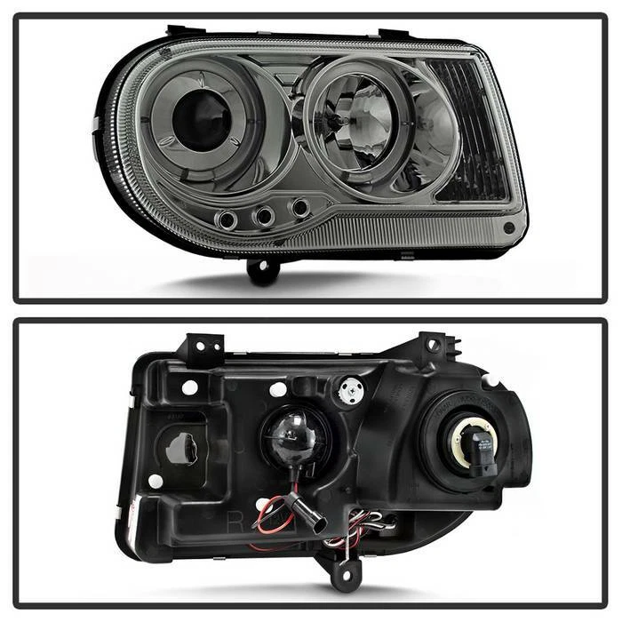 Faros proyectores halo LED de humo Spyder 5009159 para Chrysler 300C 2005-2010 Foto 2 de 4