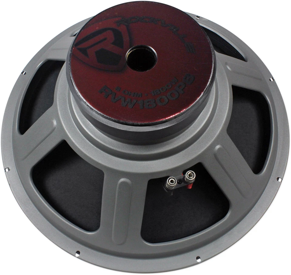 Rockville RVW1800P8 1800w 18" Raw DJ Subwoofer 8 Ohm Sub Woofer 107OZ Magnet - Image 3 of 4