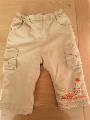 Nr.234 Hose Gr. 74 Thermo beige Blumenmuster Berti