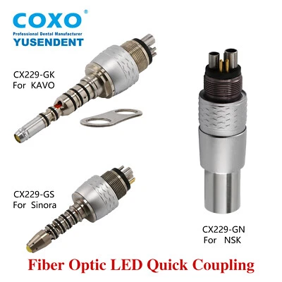 YUSENDENT COXO Dental Kupplung mit Licht für Kavo Sirona NSK Fiber Optic LED Turbine
