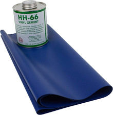 18Oz Blue Tarp Vinyl Repair Kit HH66 HH-66 PVC Cement with Brush 32 Ounce Made i