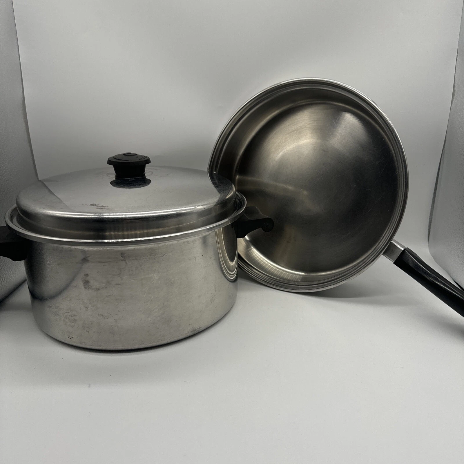 Saladmaster Stainless Steel 18-8 Tri Clad 6 Quart Stockpot and Pan w/ Vapo Lid