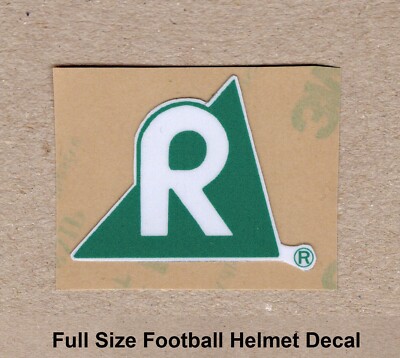 1990s Miami Dolphins Riddell VSR4 Aqua ''R'' Brand Football Helmet Decal 