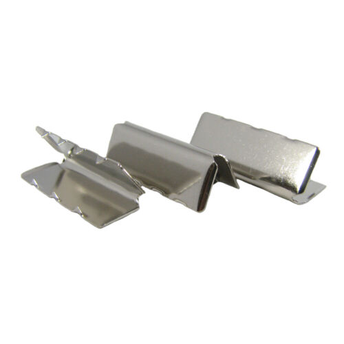 25 Metall Gürtelschnalle Endspitzen für Baumwollgurtband - 1 Zoll (25 mm) - vernickelt - Bild 3 von 3