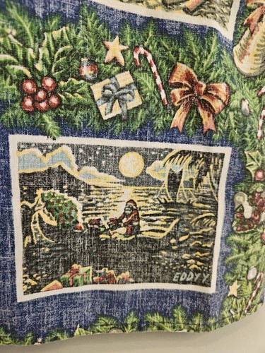 Reyn Spooner Mele Kalikimaka 2015 Ltd Ed Christmas Aloha Shirt Men Size L Eddy Y - Picture 4 of 9
