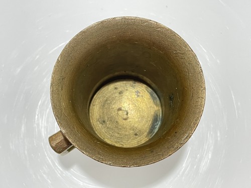 Small Brass Apothecary 2” Mortar and Pestle Spice Herb Grinder Pill Crusher - Picture 7 of 8