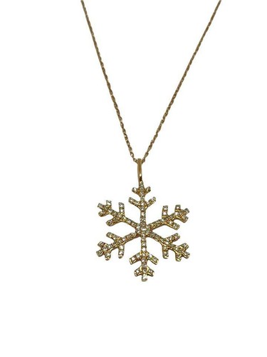 Women's 14k Rose Gold Snowflake Pendant 