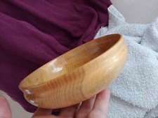 Mcm Art Signed Wood Bowl Handmade Carved Cedar L J G 1966 FreeShip Crafts Mint