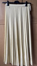 UNIQLO WOMEN Pale Yellow Chiffon Pleated Skirt Size XS rrp £25 BRAND NEW