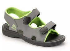 RBX Kids' River Gray  Neon Green Double-Strap Sandal Toddler Size 9 or 10