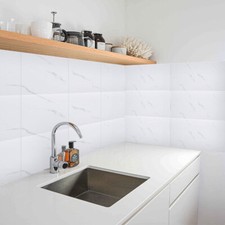 White Marble Self Adhesive Wallpaper PVC Sticky Back Countertop Furniture Decor