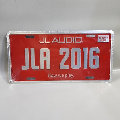 JL Audio Dealer Plaque License Plate 2016 Red #97302
