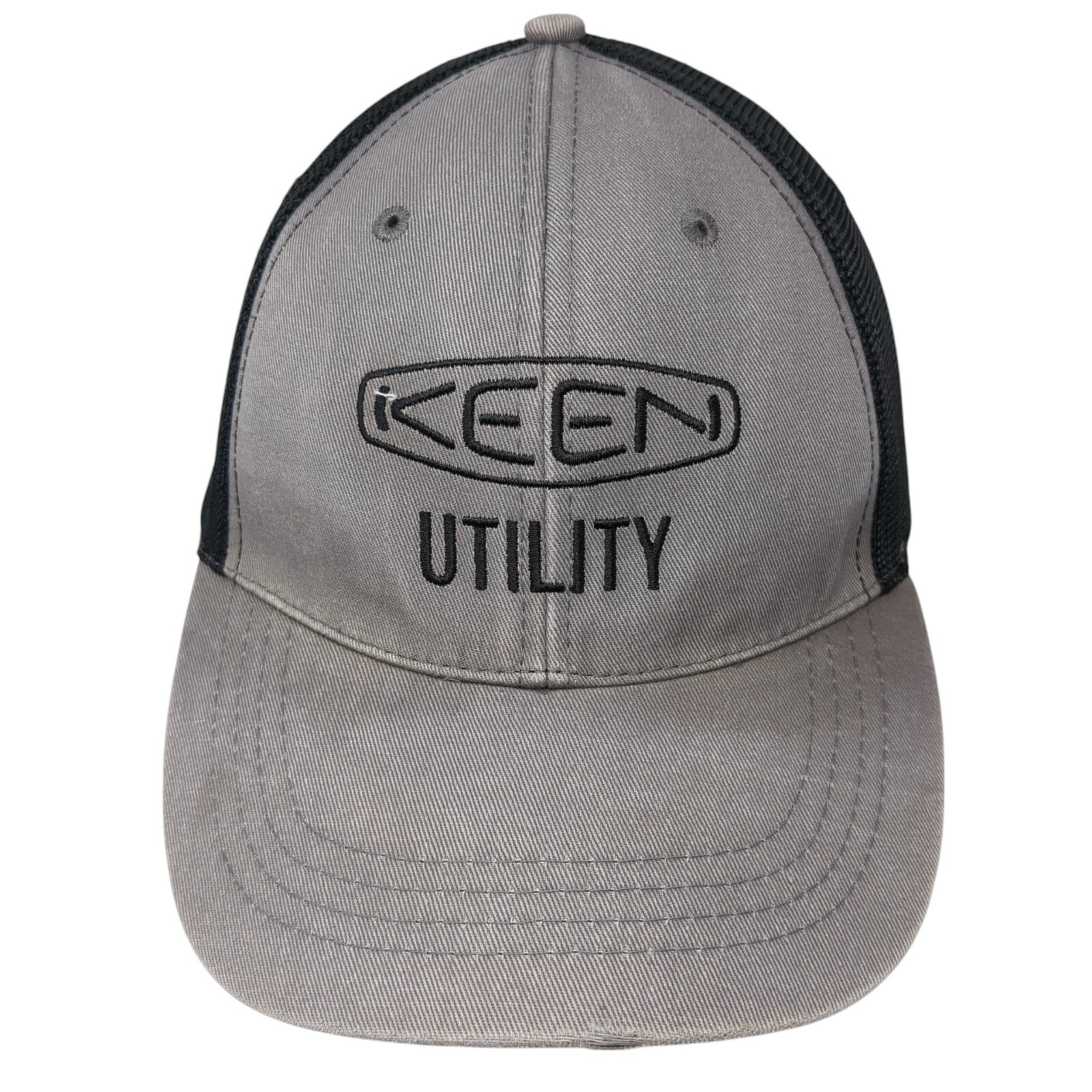 Cappello camionista Keen Utility Strapback grigio taglia unica regolabile rete posteriore 6 pannelli