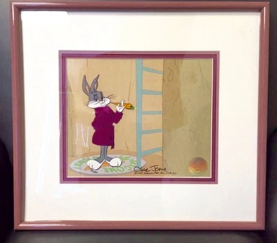 Warner Bros Cel Bugs Bunny Signed Chuck Jones Home Sweet Home Rare Edition COA - Image 1 of 4