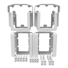 Veranda T-Rail Vinyl Level Bracket Kit Poly Composite Railings 2-Top 2-Bottom